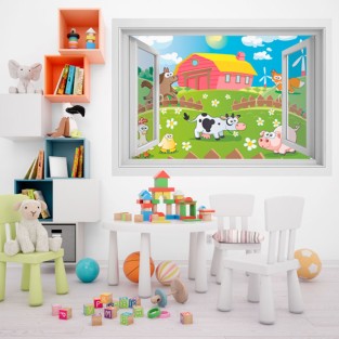 Ventanas 3d animales en la granja Ventanas 3d animales en la granja
