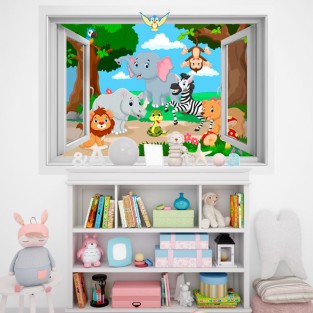 Ventanas 3d animales en la selva Ventanas 3d animales en la selva
