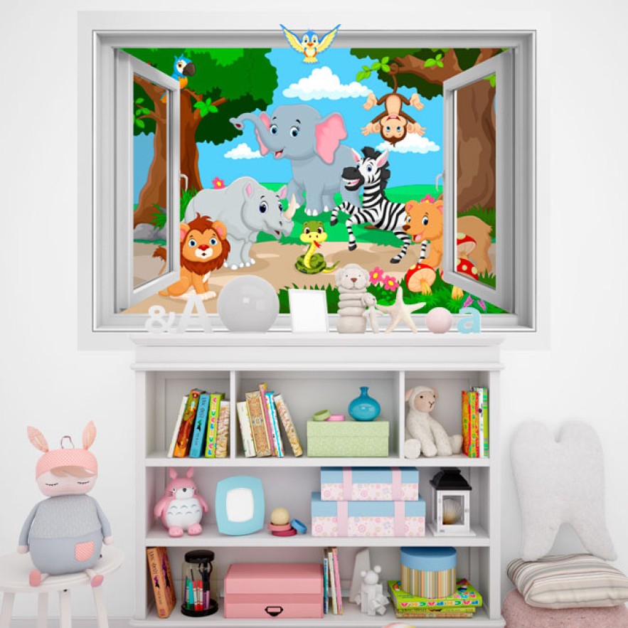 Ventanas 3d animales en la selva