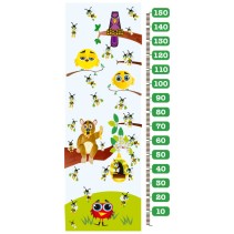 Vinilos decorativos infantiles medidor abejas y pájaros (medida: 73 x 160 cm)