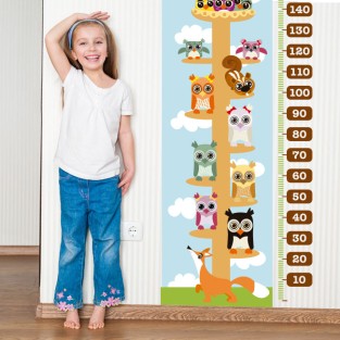 Vinilos infantiles medidor animales (medida: 73 x 160 cm)
