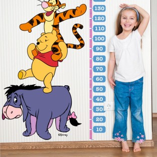 Vinilos decorativos medidores estatura winnie the pooh (medida: 104  x 182 cm)