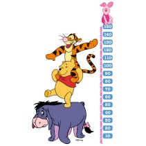 Vinilos decorativos medidores estatura winnie the pooh (medida: 104  x 182 cm)