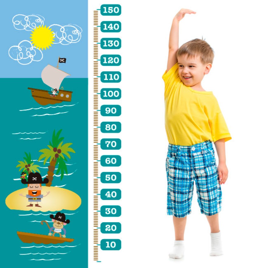 Vinilos decorativos infantiles medidores de piratas (medida: 73 x 160 cm)