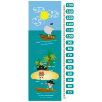 Vinilos decorativos infantiles medidores de piratas (medida: 73 x 160 cm)