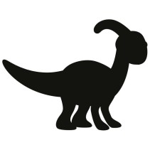 Vinilos decorativos infantile pizarra negra silueta dinosaurio