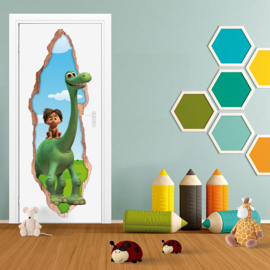 Vinilos puertas 3d disney el viaje de arlo