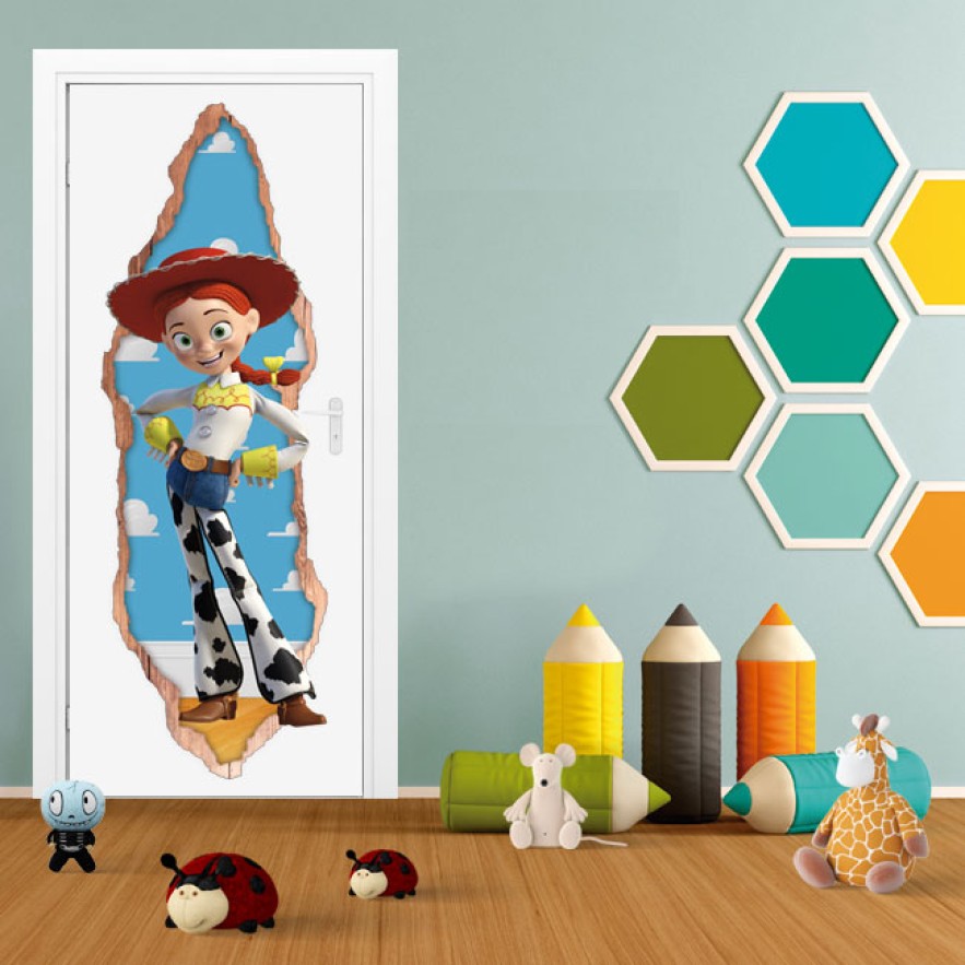 Vinilos puertas 3d jessie toy story