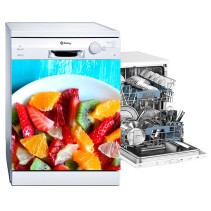 Vinilos electrodomésticos lavavajillas frutas en el plato