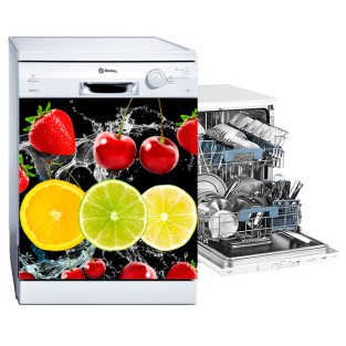 Vinilos lavavajillas frutas splash Vinilos lavavajillas frutas splash