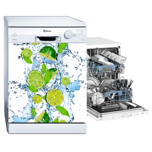 Vinilos electrodomésticos lavavajillas limones en el agua