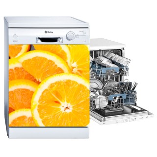 Vinilos electrodomésticos lavavajillas naranjas