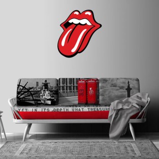 Vinilos logo boca con lengua the rolling stones Vinilos logo boca con lengua the rolling stones