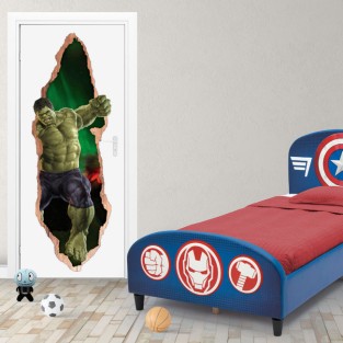 Vinilos puertas 3d marvel hulk