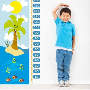 Vinilos infantiles medidores días de playa (medida: 73 x 160 cm)
