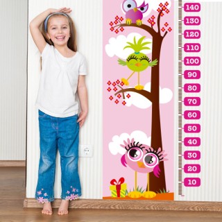 Vinilos medidores infantiles días rosas (medida: 73 x 160 cm)