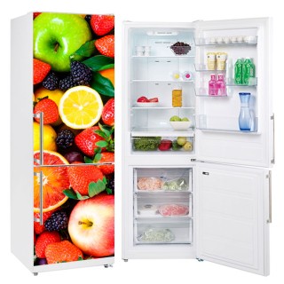 Vinilos electrodomésticos neveras y frigoríficos collage de frutas