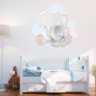 Vinilos para bebé elefantes amor de madre