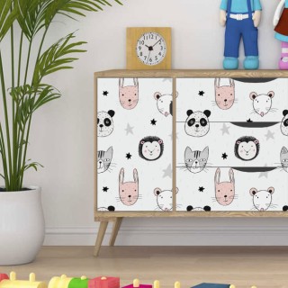 Vinilos animales infantiles para decorar muebles o armarios