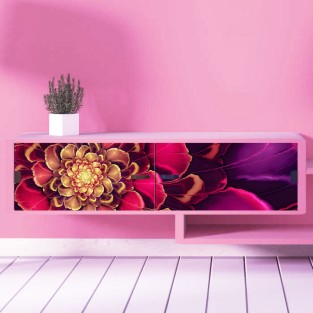 Vinilos flor fractal para decorar muebles y armarios Vinilos flor fractal para decorar muebles y armarios