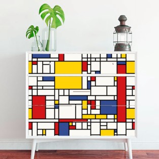 Vinilos piet mondrian para muebles o armarios