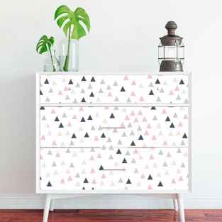 Vinilos para muebles o armarios triángulos de colores