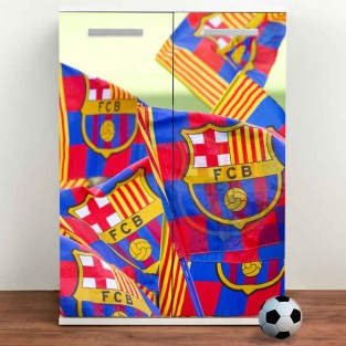 Vinilos banderas del barça para muebles y armarios