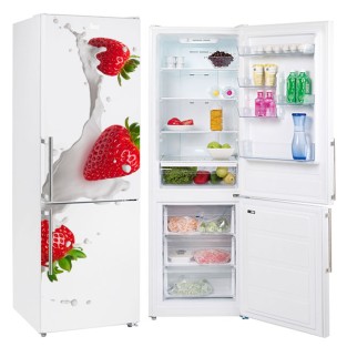 Vinilos electrodomésticos neveras fresas con leche Vinilos electrodomésticos neveras fresas con leche