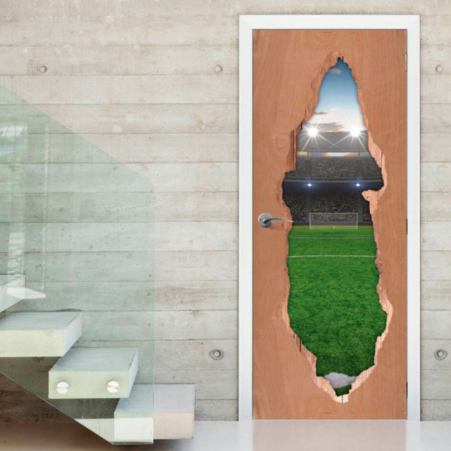 Vinilos para puertas campo de fútbol