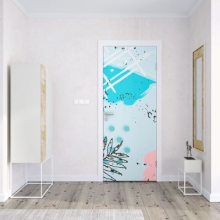 Vinilos para puertas diseños abstractos coloridos