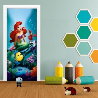 Vinilos puertas disney la sirenita Vinilos puertas disney la sirenita