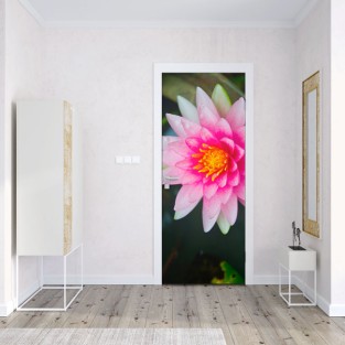 Vinilos decorativos puertas flor de loto