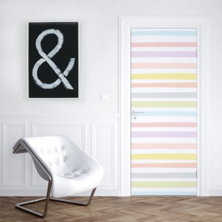 Vinilos decorativos puertas franjas de colores
