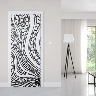 Vinilos decorativos para puertas líneas y trazos