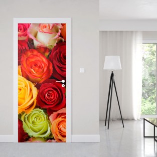Vinilos decorativos de puertas rosas de colores Vinilos decorativos de puertas rosas de colores