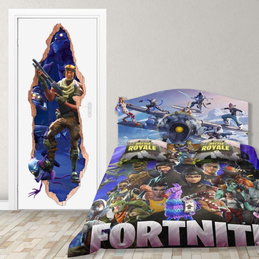 Vinilos para puertas 3d videojuego fortnite