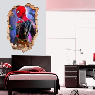 Vinilos pared rota 3d spider man no way home Vinilos pared rota 3d spider man no way home