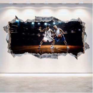 Vinilos pared rota baloncesto 3d Vinilos pared rota baloncesto 3d