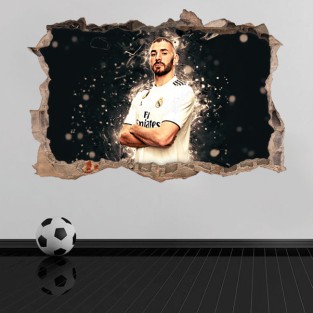 Vinilos paredes 3d karim benzema Vinilos paredes 3d karim benzema
