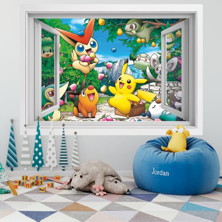 Ventanas 3d vinilos pikachu