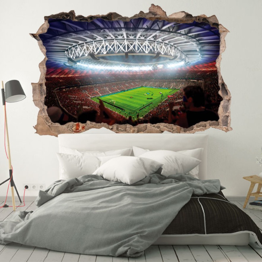 Vinilos paredes estadio fútbol mundial rusia 2018 3d