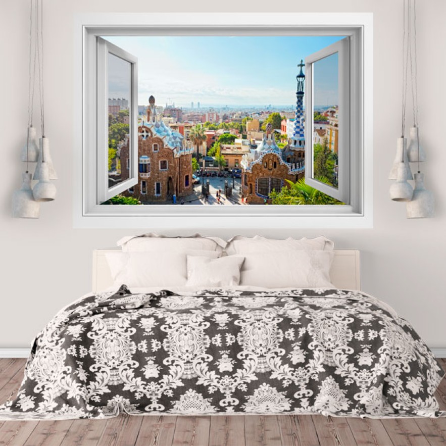 Vinilos ventanas 3d parque güell barcelona
