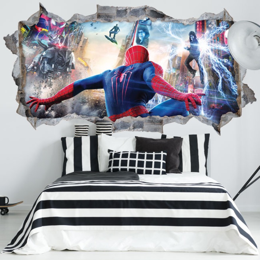 Vinilos paredes spiderman 3d