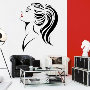 Vinilos paredes y cristales silueta mujer