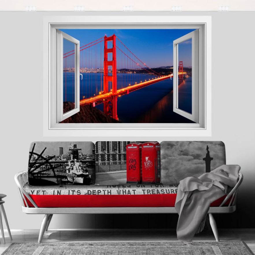 Ventana 3d puente golden gate