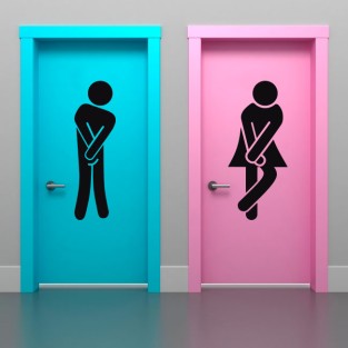 Vinilos señales siluetas para baños y aseos