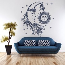 Vinilos sol y luna místicos