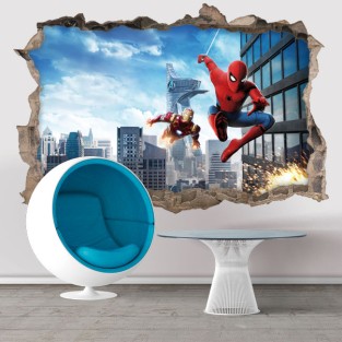 Vinilos y pegatinas spiderman homecoming 3d