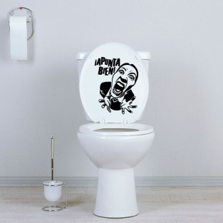 Vinilos decorativos apunta bien tapa wc baños