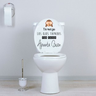 Vinilos decorativos para baños apunta bien